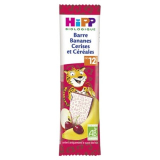 Barre HiPP Bananes, Cerises et Céréales Bio 25g