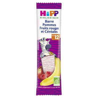 Barre HiPP Pommes Fruits Rouges et Céréales Bio - 25g