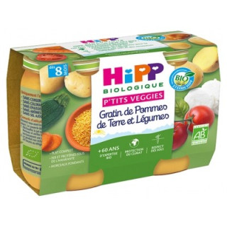 Gratin de pommes de terre et légumes bio pour bébés