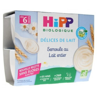 HiPP Délices de Lait Semoule Bio 4 Pots