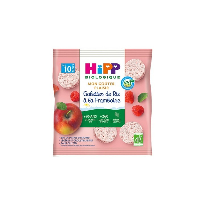 Galettes de riz bio à la framboise pour bébés