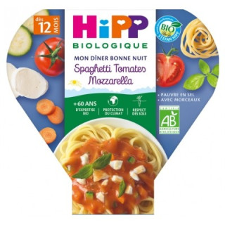 HiPP Mon Dîner Bonne Nuit Spaghetti Bio 230g
