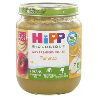 Purée de pommes bio pour bébés HiPP