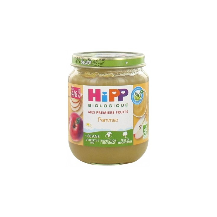 Purée de pommes bio pour bébés HiPP