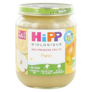 Purée de poires bio pour bébés HiPP