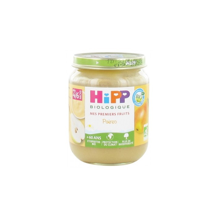 Purée de poires bio pour bébés HiPP