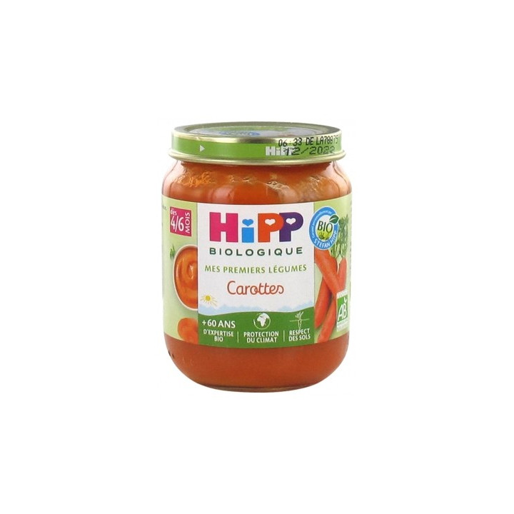 Purée de carottes bio pour bébés