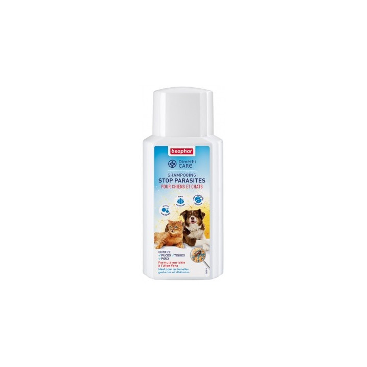 Shampooing anti-parasites pour chiens et chats - Beaphar Diméthicare