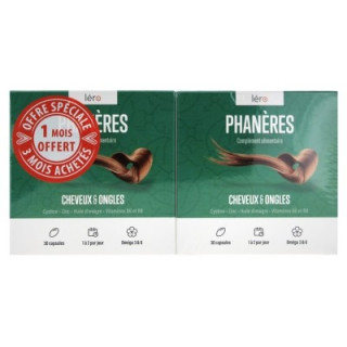 Léro Phanères Cheveux et Ongles - Complément alimentaire pour cheveux et ongles