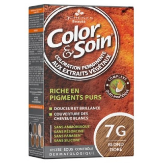 Coloration permanente Color & Soin 7G Blond Doré