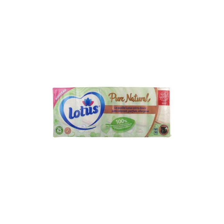 Mouchoirs Lotus Pure Natural - Douceur et Respect de l'Environnement