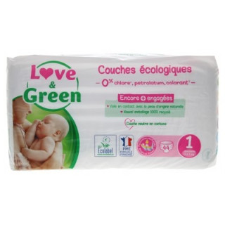 Couches hypoallergéniques Love & Green Taille 1