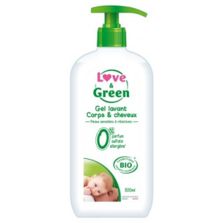 Gel Lavant Corps & Cheveux Bio pour Bébé - Love & Green