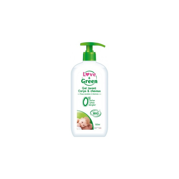 Gel Lavant Corps & Cheveux Bio pour Bébé - Love & Green