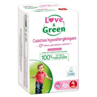 Culottes hypoallergéniques Love & Green - Taille 4 (8-15 kg)
