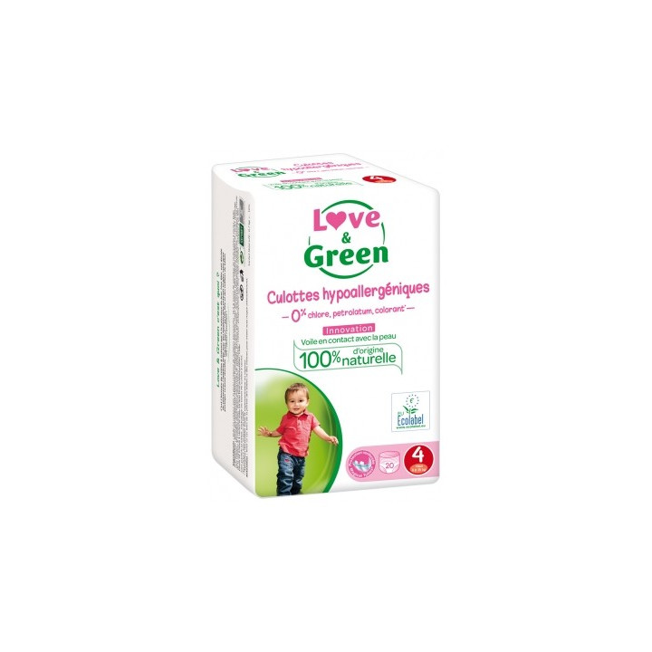 Culottes hypoallergéniques Love & Green - Taille 4 (8-15 kg)