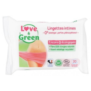 Lingettes intimes Love & Green - Hygiène et confort