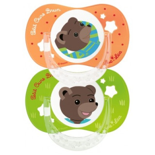 Sucettes silicone physiologiques Luc et Léa 6-18 mois