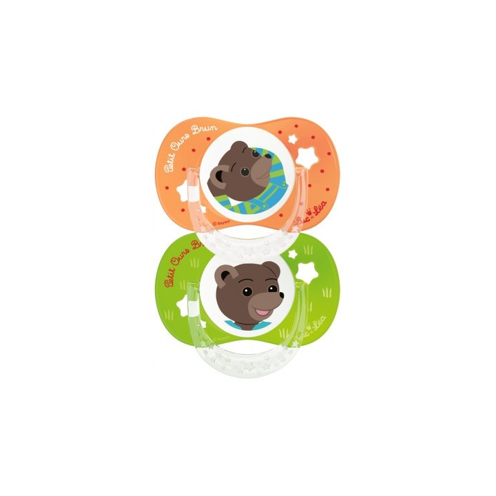 Sucettes silicone physiologiques Luc et Léa 6-18 mois