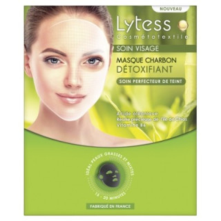 Masque visage Lytess Cosmétotextile au charbon
