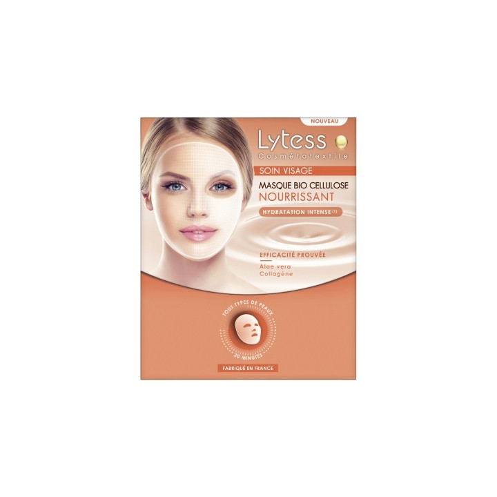 Masque bio cellulose Lytess - Soin Visage Nourrissant