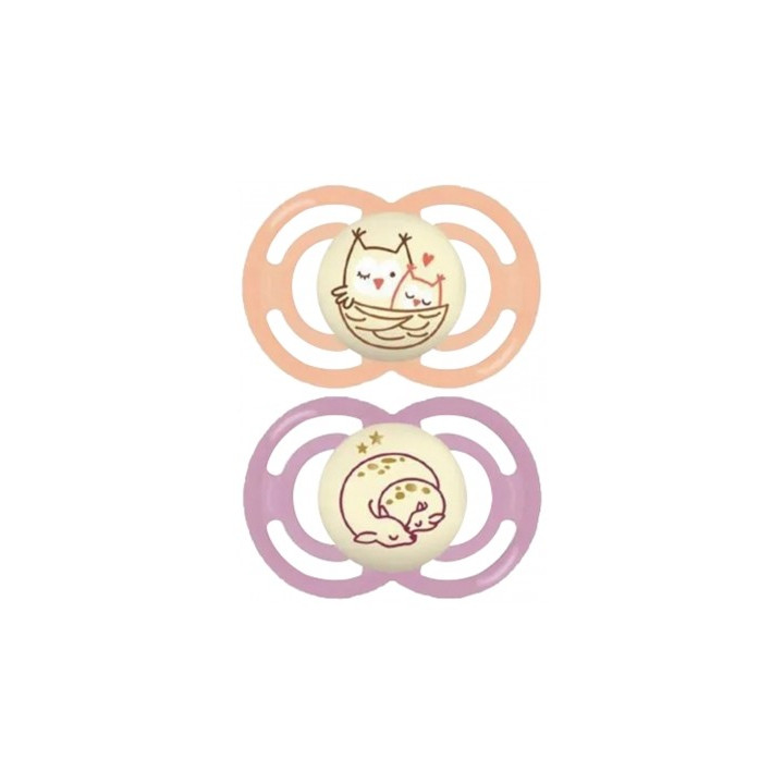 Sucettes MAM Perfect Nuit - Silicone 6 Mois et +