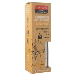 Bougies anti-moustiques Manouka 5 pièces