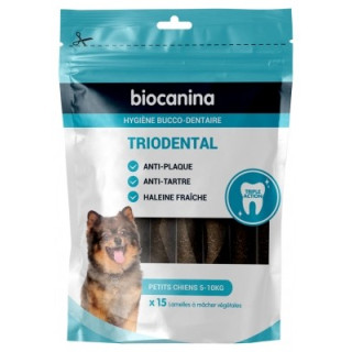 Biocanina Triodental - Lamelles végétales anti-tartre pour chiens