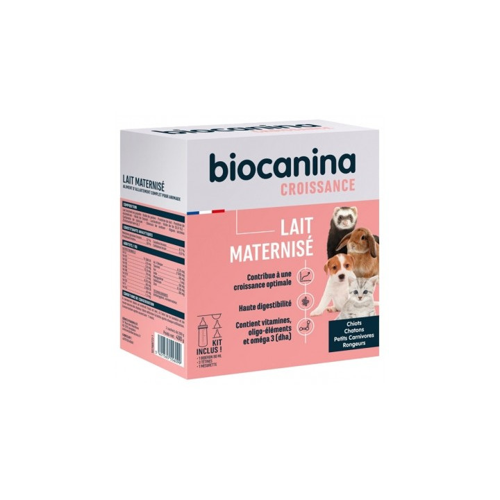 Lait maternisé Biocanina pour chiots et chatons