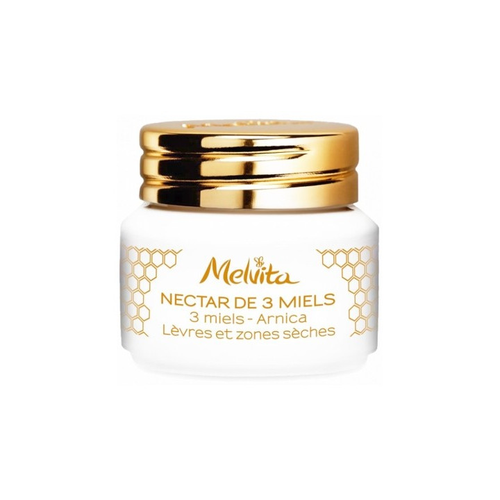 Baume pour lèvres sèches bio - Melvita Nectar de 3 Miels