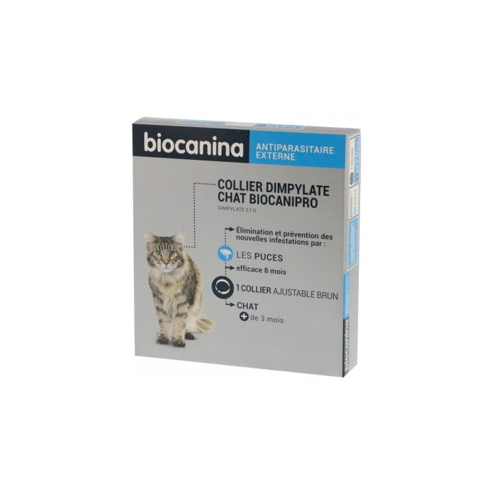 Collier antiparasitaire Dimpylate Chat Biocanipro