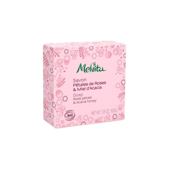 Savon bio Pétales de Roses & Miel d'Acacia
