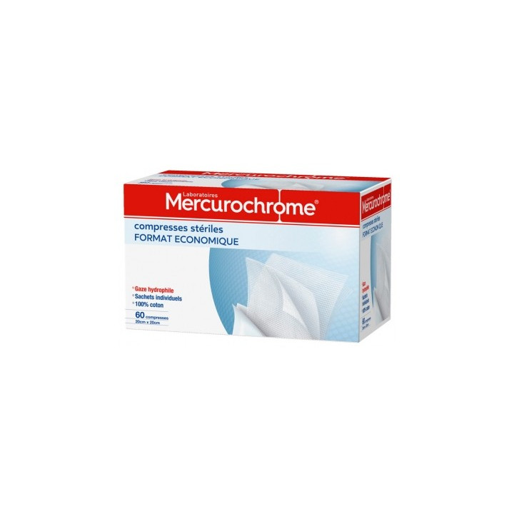 Compresses stériles Mercurochrome 60