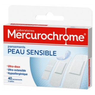 Mercurochrome Peau Sensible 40 pansements