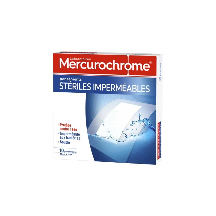 Pansements stériles imperméables Mercurochrome