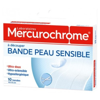 Bande à découper peau sensible - Mercurochrome