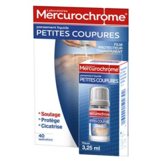Panneau liquide Mercurochrome pour petites coupures