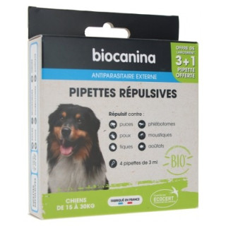 Pipettes répulsives Biocanina pour chiens 15-30 kg