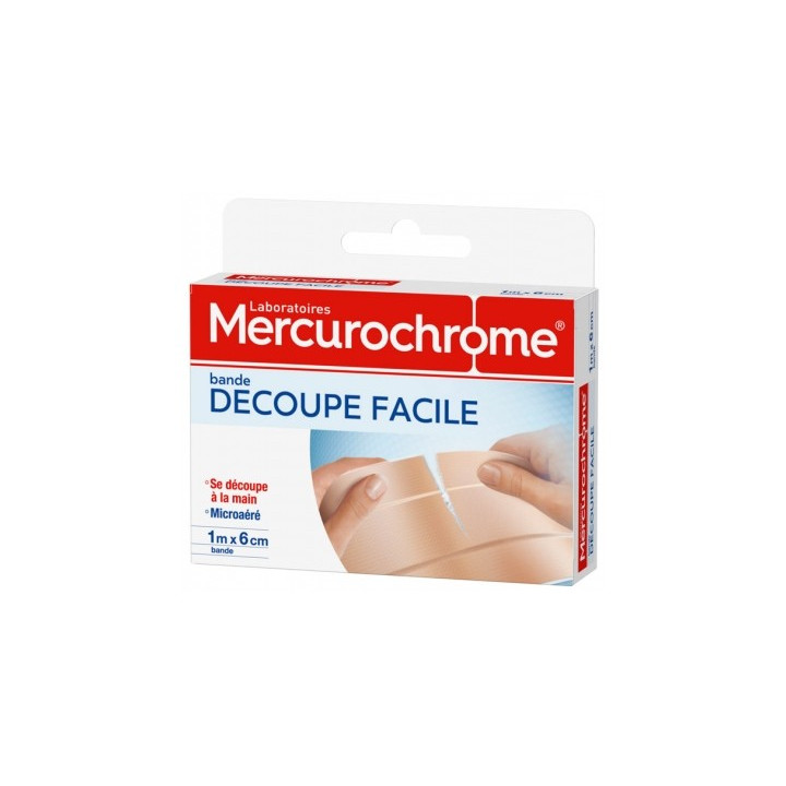 Bande adhésive Mercurochrome Découpe Facile