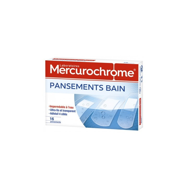 Pansements Mercurochrome 16 - Protection des petites plaies