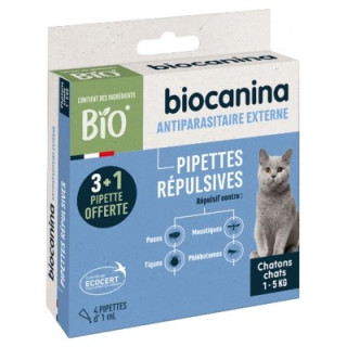 Pipettes répulsives Biocanina pour chats