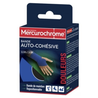 Bande auto-cohésive Mercurochrome 4,5 m x 7,5 cm