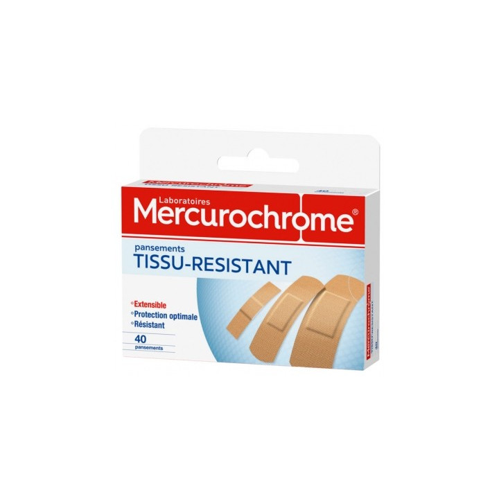 Pansements Mercurochrome Tissu Résistant 40