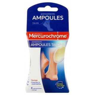 Pansements Mercurochrome pour ampoules aux talons