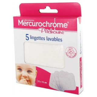 Lingettes lavables Mercurochrome Pitchoune pour bébé