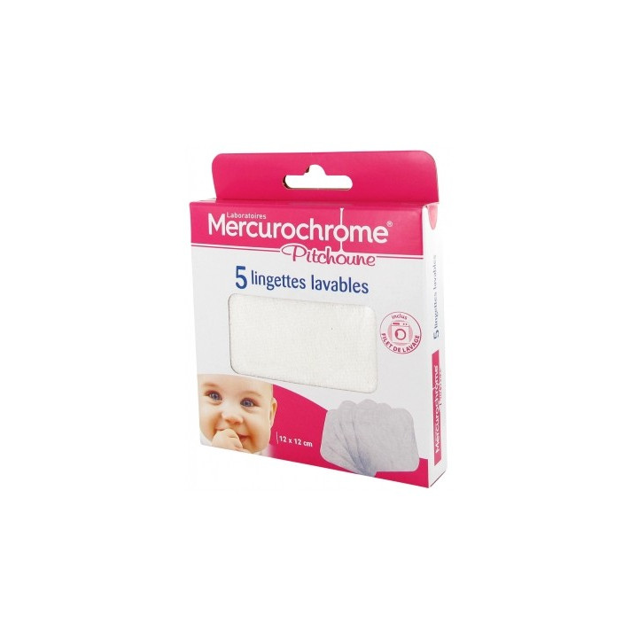 Lingettes lavables Mercurochrome Pitchoune pour bébé