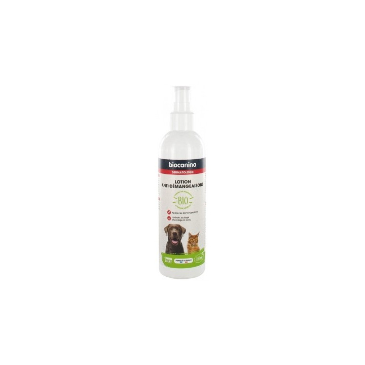Lotion anti-démangeaisons Biocanina Bio pour chien et chat