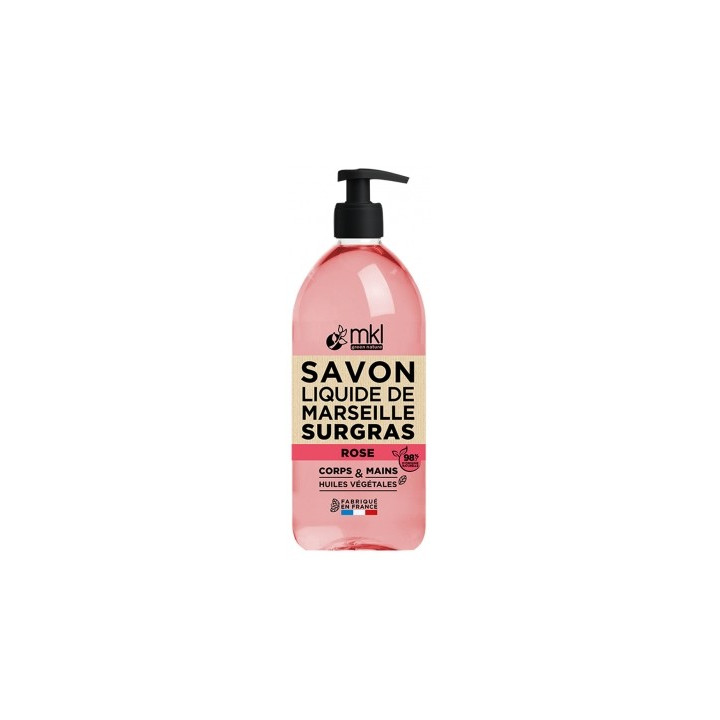 Savon Liquide de Marseille Surgras Rose - MKL Green Nature