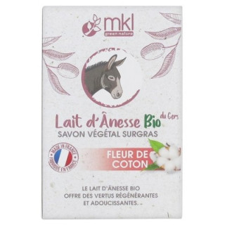 Savon Végétal Surgras Fleur de Coton Lait d'Ânesse Bio