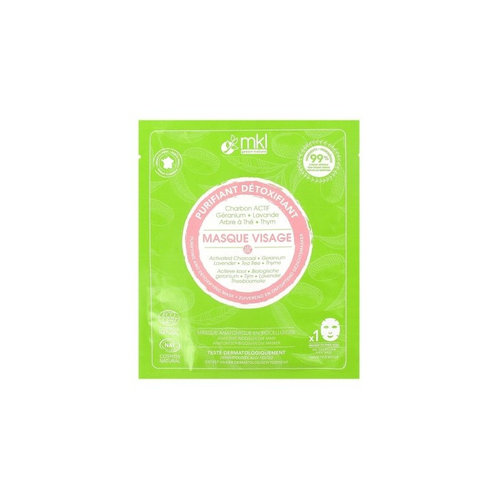 Masque Visage Purifiant Détoxifiant MKL Green Nature